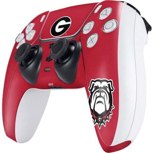 University of Georgia Logo Red PS5 Controller Skin